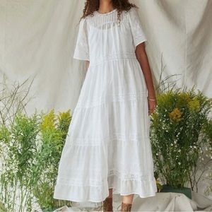 NWT CHRISTY DAWN Caroline White Lily of the Valley Dress S